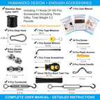 String Light Hanging Kit,Guide Wire For Outdoor String Lights, Shade Sail Hardware Kit,With 164 Ft Nylon Coated Stainless Steel 304 Wire Rope