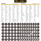 Spaceaid Spice Rack Organizer With 28 Spice Jars, 386 Spice Labels, Chalk Marker And Funnel Set For Cabinet, Countertop, Pantry, Cupboard Or Door & Wall Mount - 28 Jars, 13.4" W × 10.8" H, Black
