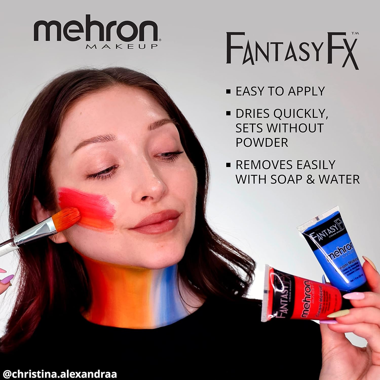Mehron Makeup Fantasy FX Cream | Water Based Halloween Makeup | White Face & Body Paint For Adults 1 fl oz (30ml)