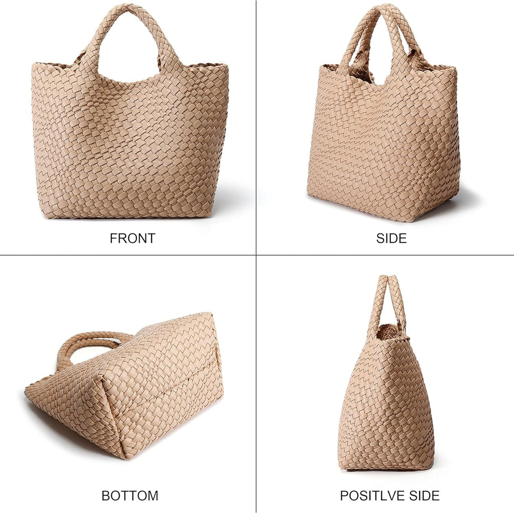 Vegan Leather Purses For Women, Handmade Purses And Handbags Summer Beach Travel Tote Shoulder Bag | Woven