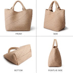 Vegan Leather Purses For Women, Handmade Purses And Handbags Summer Beach Travel Tote Shoulder Bag | Woven