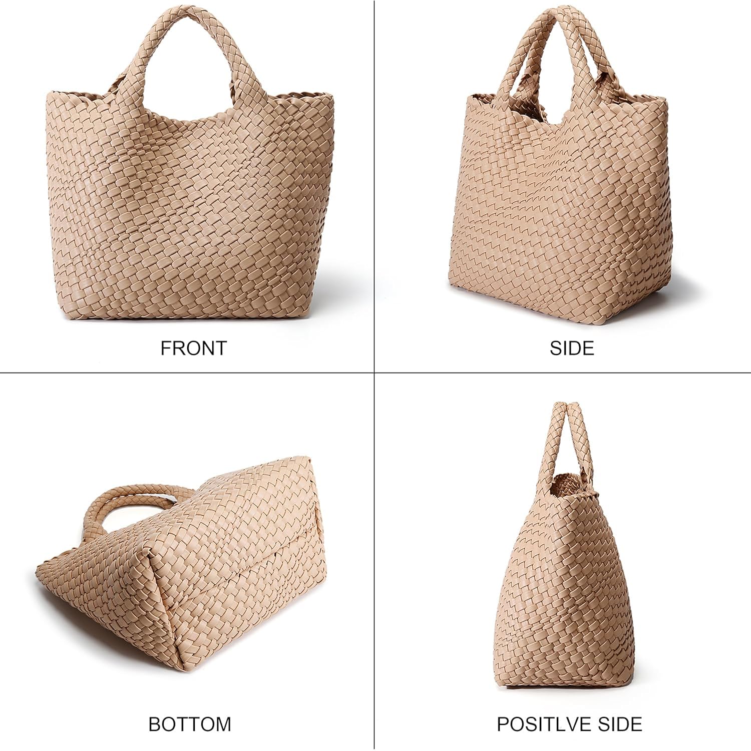Vegan Leather Purses For Women, Handmade Purses And Handbags Summer Beach Travel Tote Shoulder Bag | Woven