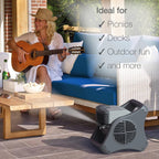 Lasko Misto Outdoor Misting Blower Fan, Ideal For Sports, Camping, Decks & Patios, 3 Speeds, 15", Black, 7050