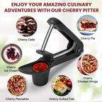Schvubenr Cherry Pitter Tool - Stainless Steel Cherry Corer Pitter With Ergonomic Push Design - Easy To Use For Making Cherry Jam - Pit Cherry With Ease, Saving Time & Space With Lock Design(Black)