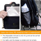 Rain Ponchos Disposable For Adults Women, Clear Family Pack Raincoats With Hood Sleeves For Disney Travel