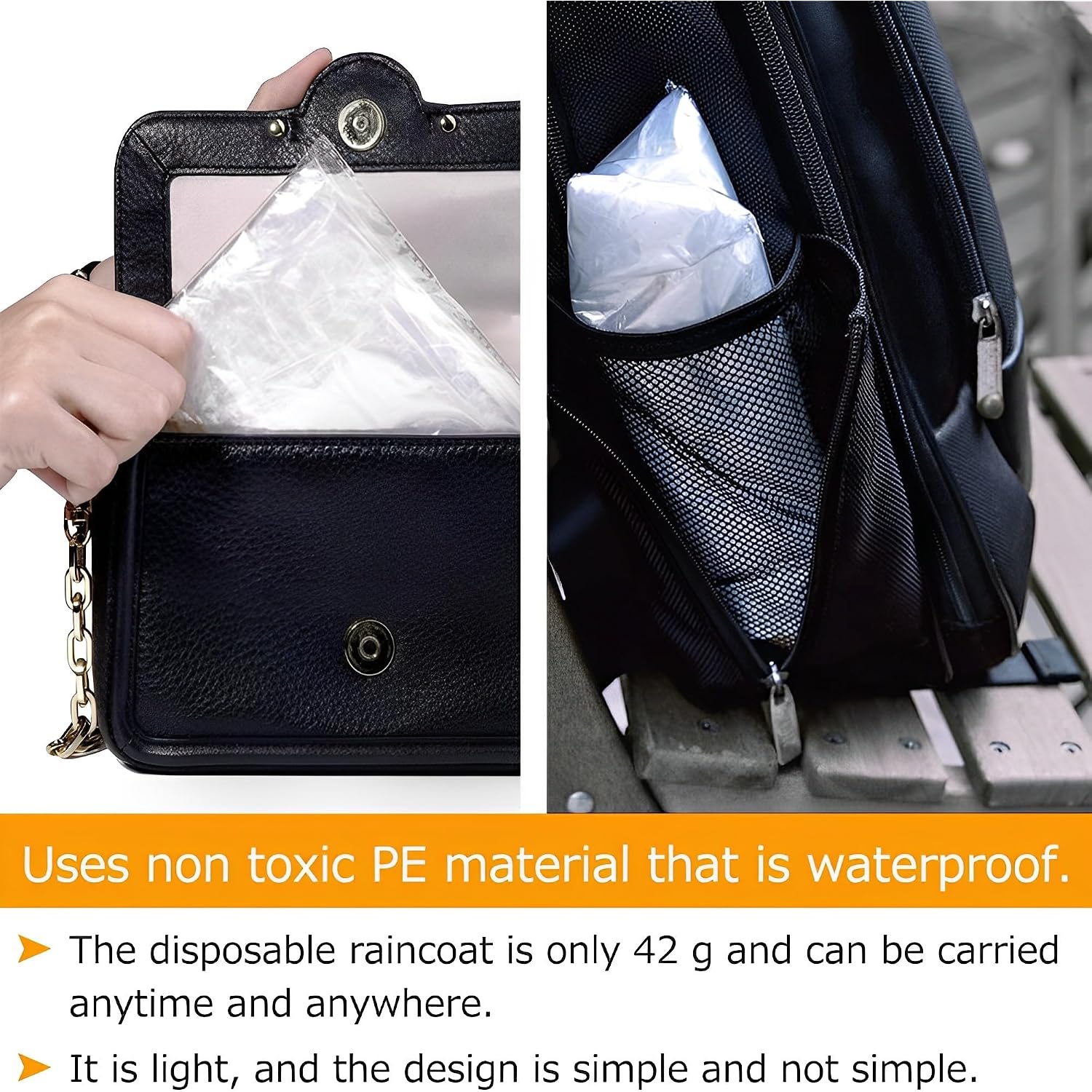 Rain Ponchos Disposable For Adults Women, Clear Family Pack Raincoats With Hood Sleeves For Disney Travel