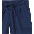 Women's 5" Inseam Drawstring Elastic Waist Linen Blend Summer Shorts
