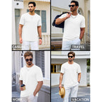 Cotrasen Mens T-Shirts Short Sleeve Cotton Crew Neck Lightweight Moisture Wicking Casual Soft Basic Plain Tee Shirts