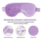 2Pcs Gel Eye Mask Reusable Cold Therapy Gel Bead Eye Mask For Puffiness/Dark Circles/Eye Bags/Dry Eyes/Headaches/Migraines/Stress Relief, Cooling Compress (Purple)