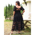 Eywol Formal Wedding Guest Cocktail Floral Embroidered Dress M-3Xl