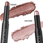 Focallure 2 Pcs Cream Eyeshadow Stick,Brightener Eyeshadow Pencil Crayon,Highlighter Eye Shadow Stick Sets With Crease-Proof Formula,Long Lasting Waterproof Eye Shadow Make Up,Silky Peach