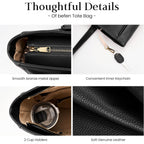 befen Genuine Leather Tote Bag for Women Work, Womens Laptop Purse Bags Shoulder Satchel Handbags with 15.6" Compartment