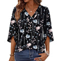 Wiholl Womens Tops Summer Outfits 2026 V Neck Shirts Womens Blouses Dressy Casual Bell Sleeve Fashion Clothing