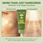 Grass-Fed Tallow Mineral Sunscreen Spf 50 — No White Cast, Non-Nano Zinc Oxide, Reef Safe Uva/Uvb, Water Resistant 80 Min, Moisturizing & Soothing With Aloe Vera, Face & Body