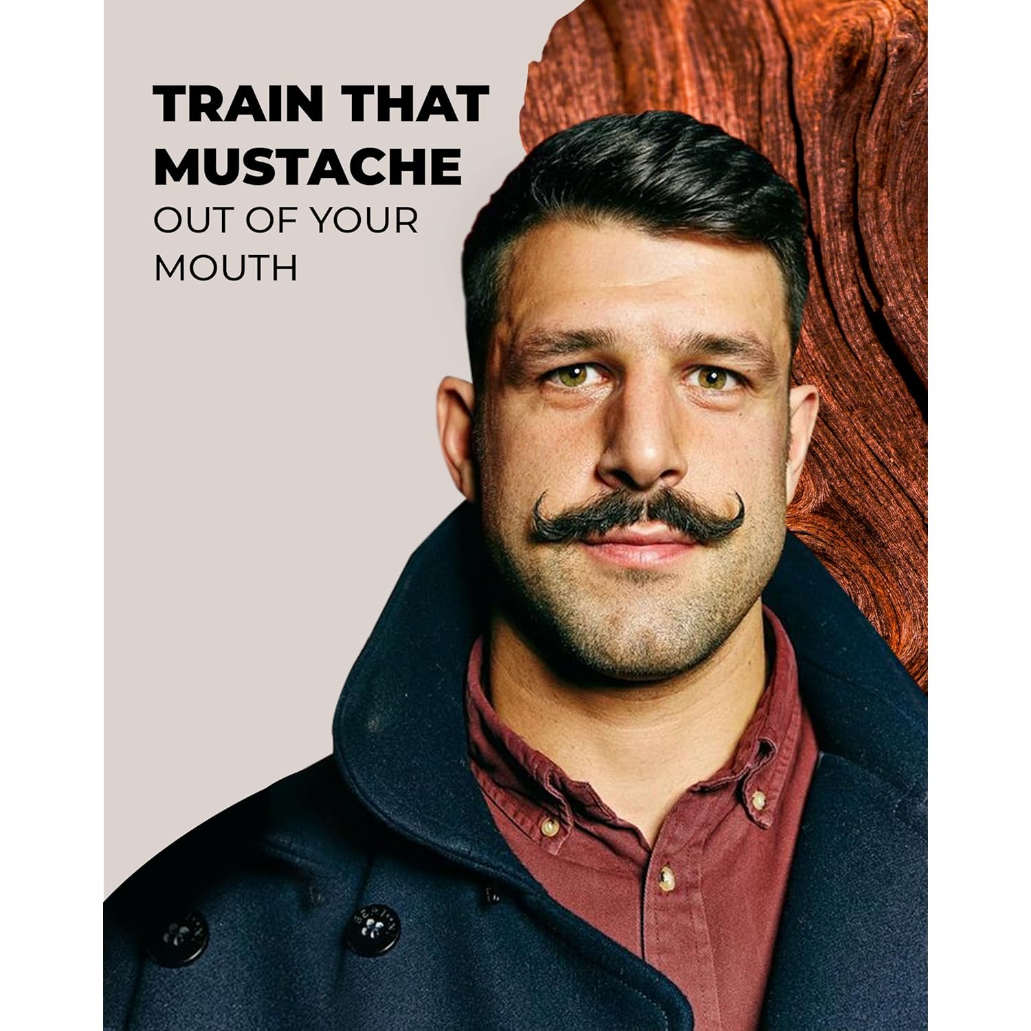 Bossman MUDstache Unscented Mustache Wax for Men (1 oz) – Strong 24-Hour Hold, Non-Tacky & Easy to Apply for Taming & Styling