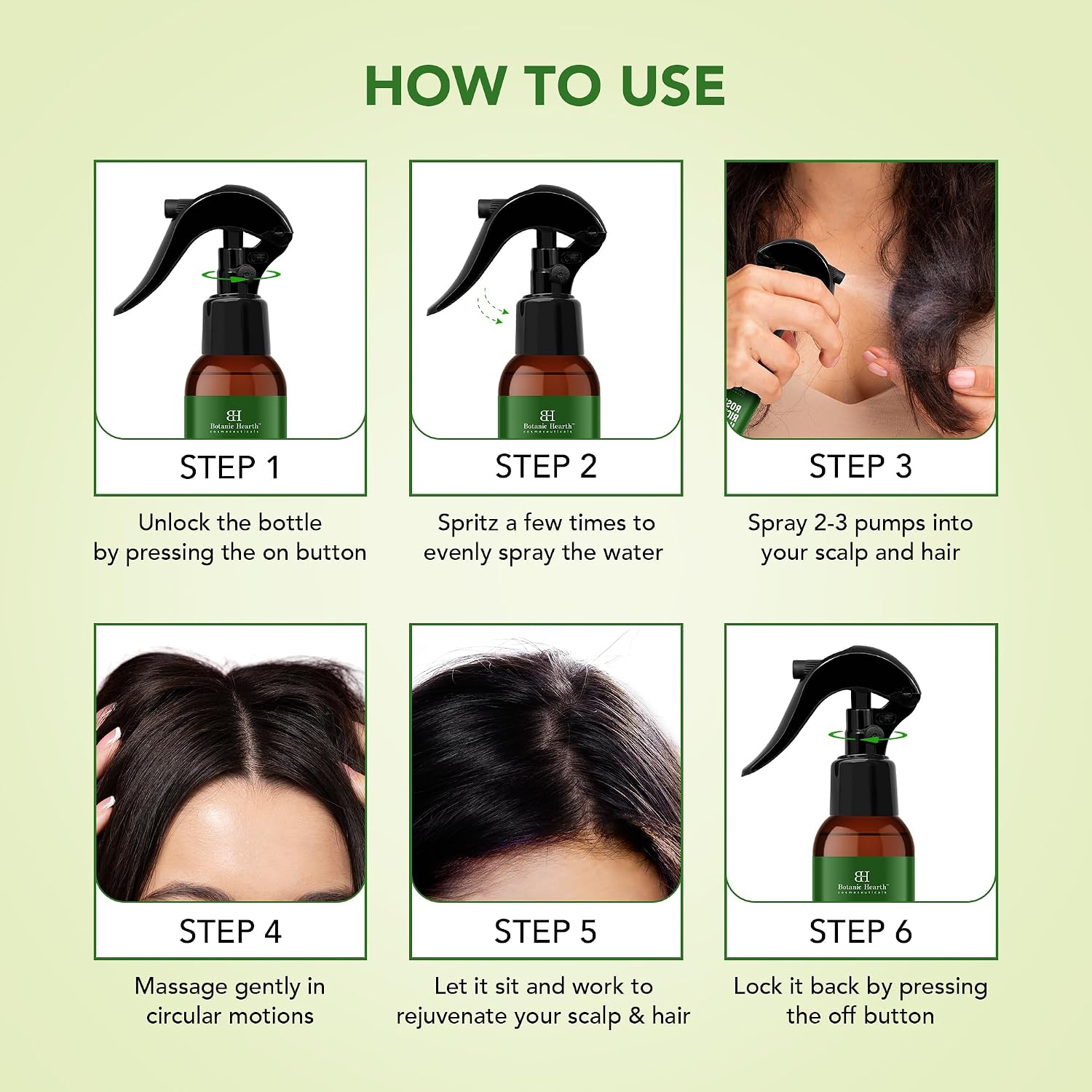 Botanic Hearth Rosemary & Rice Water Leave In Conditioner Spray For Hair Growth, 6.8 Fl Oz, Root Enhncer, Korean Scalp Treatment For Thinning Hair, Anti-Itch & Hair Strengthening Spray For Women & Men