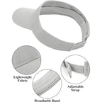 Cooraby Sports Sun Visor Hats Adjustable Sun Visor Caps for Women and Men