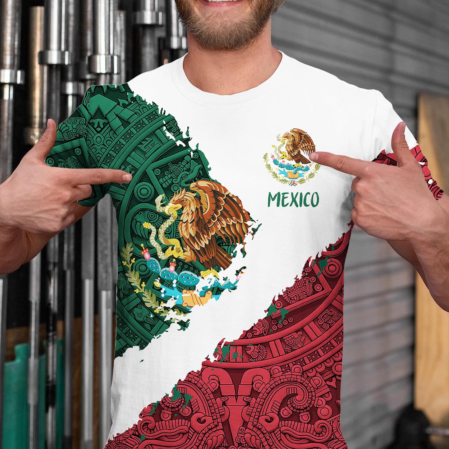 Fayba Aztec Mexican Shirts Short Sleeves Summer Mexico Shirt Mexico Jersey Unisex 3D Shirts