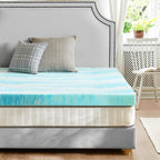 Newbulig 3 Inch Full Memory Foam Mattress Topper, Gel Foam Mattress Topper For Pressure Relief, Ventilated Design Bed Topper In A Box, Certipur-Us Certified