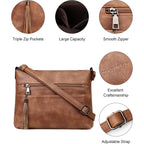 Masintor Crossbody Bags For Women, Lightweight Medium Crossbody Purse, Soft Leather Women'S Shoulder Handbags With Tassel | Lightweight