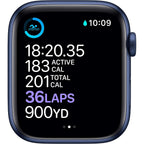 Apple Watch Series 6 (Gps, 44Mm) - Blue Aluminum Case With Deep Navy Sport Band (Renewed)