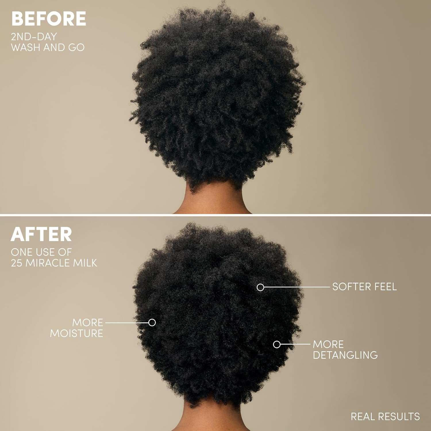 Mizani 25 Benefit Miracle Milk - Leave in Conditioner for Curly Hair, With Coconut Oil, Curl Detangler Spray, Anti Frizz Heat Protectant, No Drying Alcohols, Paraben-Free