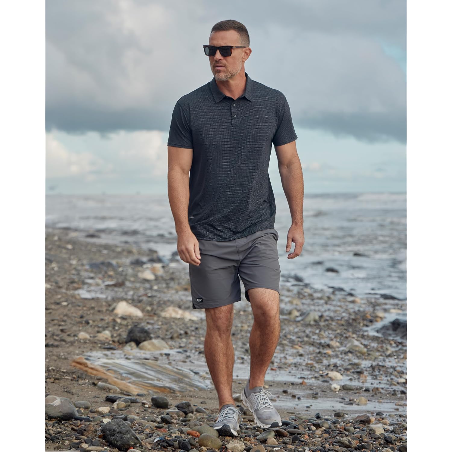 Bylt Basics - Active Drop-Cut Polo Shirt For Men - Moisture-Wicking, 4-Way Stretch Performance Fabric, Short Sleeve Polo