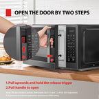 Toshiba Ml4-Em12Pa(Bs) Countertop Microwave Oven With Stylish Design As Kitchen Essentials, Smart Sensor, 13 Auto Menus&Mute Function, 1.2 Cu Ft With 12.4" Turntable, 1000W, Black Stainless Steel