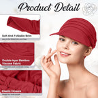 4 Pcs Soft Chemo Cancer Hats For Women Breathable Bamboo Baseball Cap Slouch Viscose Hat For Hair Loss Cancer Headwear