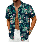 Hawaiian Shirt For Men Tropical Shirts Summer Beach Button Down Short Sleeve Luau Aloha Floral Cruise Vacation Outfit 2026