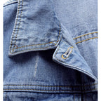 Women'S Casual Jean Jacket Distressed Ripped Denim Jacket Coat With Pockets