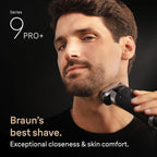 Braun Electric Razor for Men Series 9 PRO+ Electric Foil Shaver with Precision Trimmer and 6in1 SmartCare Center, Silver, 9667cc