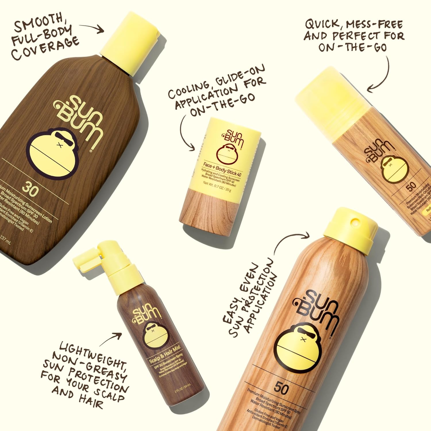Sun Bum Original SPF 30 Sunscreen Scalp and Hair Mist - Hawaii Act 104 Compliant (Octinoxate & Oxybenzone) - Vegan - Broad Spectrum UVA/UVB Sunscreen Spray with Vitamin E - 2 oz