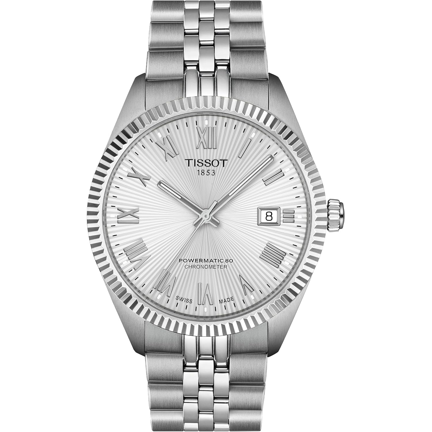 Tissot Ballade Powermatic 80 Cosc 39Mm, Swiss Automatic Watch For Men, Stainless Steel Case, Silver Dial, T1564081103300