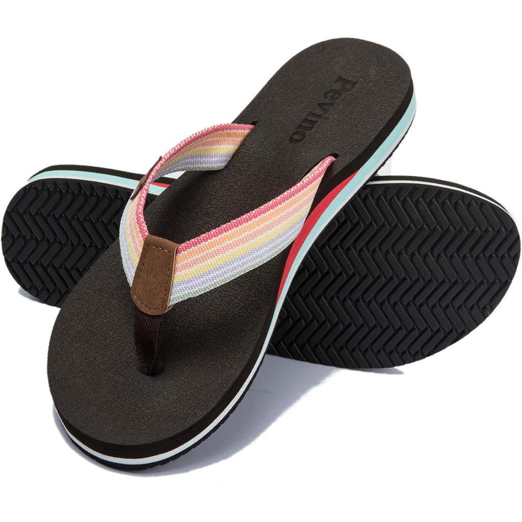 Women'S Orthotic Flip Flops,Casual Comfortable Yoga Mat Thong Sandal With Arch Support