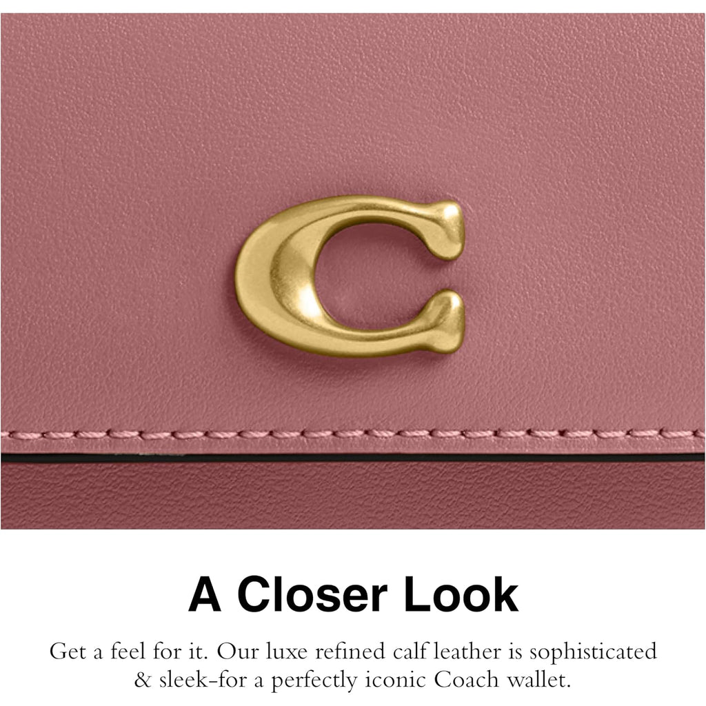 Coach Refined Calf Leather Essential Card Holder Wallet