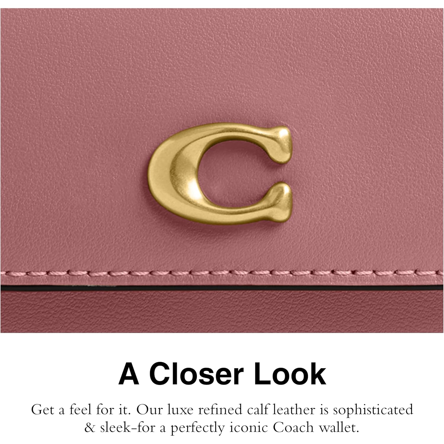 Coach Refined Calf Leather Essential Card Holder Wallet