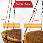 Chain For Hanging Plants, Adjustable Hanging Chain With Hooks, 21 Inch, Black – 10 Pack Heavy Duty For Hanging Bird Feeders,Grow Lights, Potted Plants, Neon Sign, Christmas Wrea