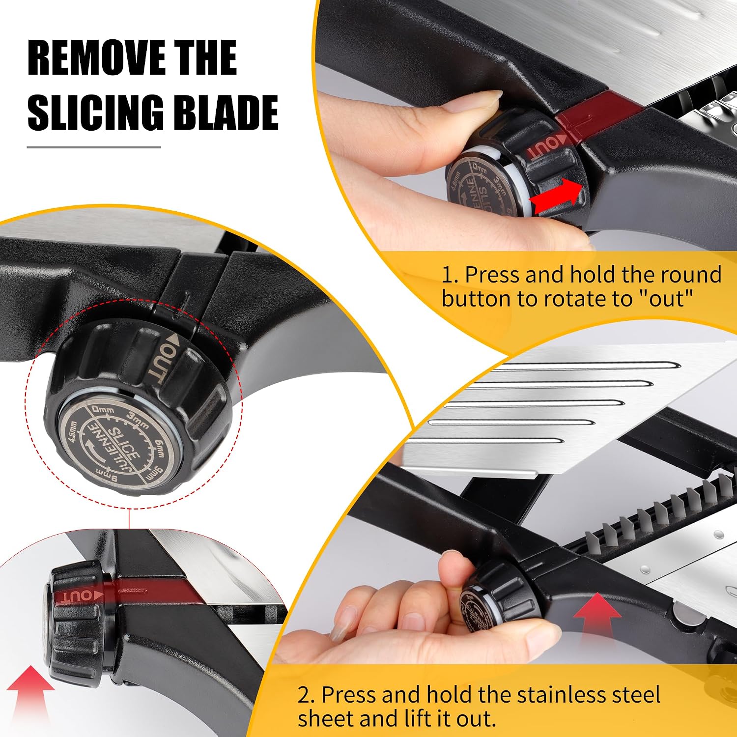 -Bingbing- Mandoline Slicer For Kitchen, 7-In-1 Adjustable Vegetable Slicer | Stainless Steel Food Slicer, Adjustable Blade, Slices, Julienne, Waffle And French Fries Cut, Includes Gloves And Brush
