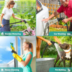Garden Hose 100Ft, 3/4Ght Non-Expanding Water Hose Lightweight, Flexible Garden Hose With 10 Function Nozzle, Kink-Free, Sturdy, High-Pressure, Abrasion Resistant Hoses For Yard, Garden