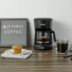 Mr. Coffee Mini Brew 5-Cup Coffee Maker with Auto-Pause & Ergonomic Carafe, Brews up to 25oz of Coffee, Perfect for Home & Office Use, Black