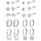 Hypoallergenic Earrings For Girls Women Surgical Stainless Steel Screw Back Earrings Set For Sensitive Ears Kids Earrings Toddler Earrings Cute Girls Earrings