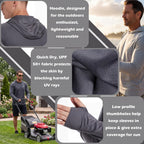 Telaleo 3 Pack Men'S Upf 50+ Sun Protection Lightweight Hoodie Performance Long Sleeve Spf Uv Shirt For Fishing Running