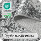 2X6 Rug Runners For Hallways Kitchen Non Slip Washable Grey Entryway Runner Rugs With Rubber Backing 6Ft Long Carpet Runner For Laundry Room Bedroom, Low Pile Stain & Fade Resistant, Abstract Gray
