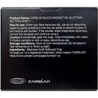 Carslan Makeup Blotting Paper With Powder, Black Magnet Blotting Sheet For Oily & Combination Skin, Portable Compact With Puff & Mirror, Keeps Makeup Fresh All Day, 150 Sheets + 8 Refill Adhesive Pads