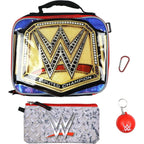 Wwe Backpack 5-Piece Set Undisputed Champion 16" Book Bag With Insulated Lunch Box