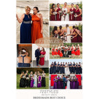 72Styles Infinity Dress With Bandeau, Convertible Bridesmaid Dress, Long, Plus Size, Multi-Way Dress, Twist Wrap Dress