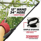 Chapin 2-Gallon Pump Sprayer, Reliable Spray For Daily Use | Lightweight Tank; For Home And Garden Use, For Weed Control, Plant Feeding And Cleaning With Adjustable Nozzle And Long Hose