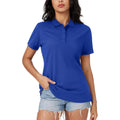 Magcomsen Women'S Polo Shirts Cotton 3-Button Short Sleeve Collared Tops Summer Cool Shirt Uniform Casual Shirts