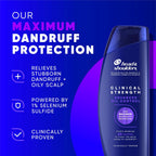 Head & Shoulders Anti-Dandruff Shampoo with 1% Selenium Sulfide, Clinical Strength Advanced Oil Control Twin Pack, Seborrheic Dermatitis Relief, Oily Scalp, 13.5 fl oz Each